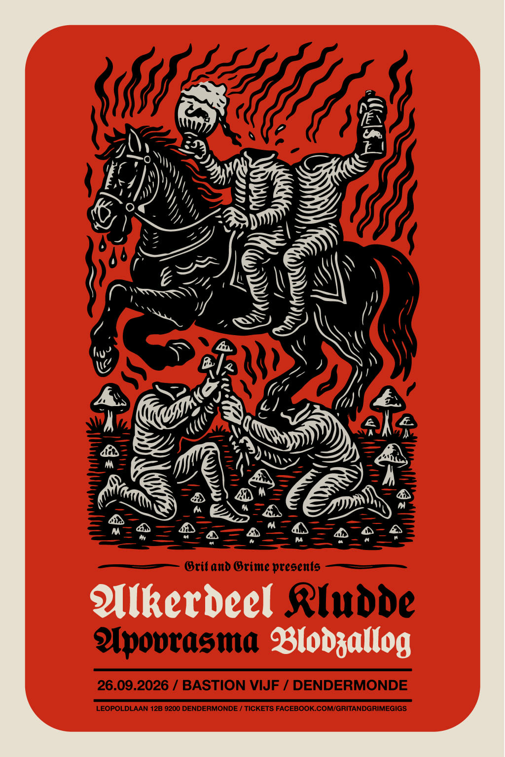 Concert: Grit & Grime presents Alkerdeel / Kludde / Blodzallog (NL) / Apovrasma