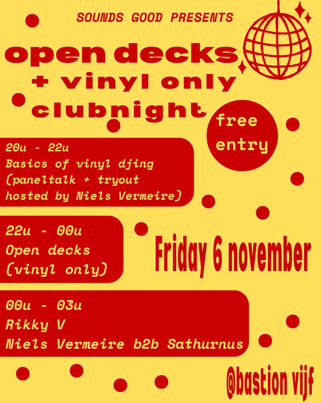 Bar night: Open decks / Vinyl only club night